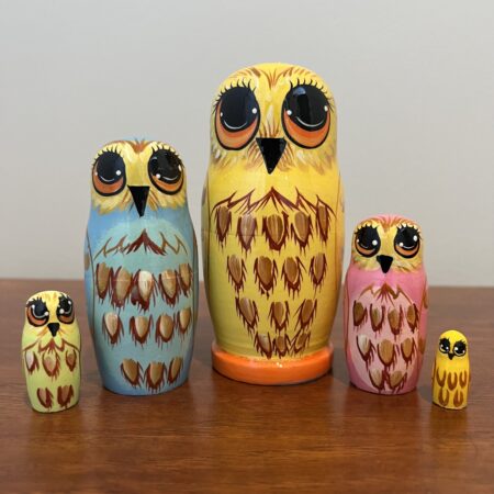 Assorted Owl Nesting Doll, 5", 5 pc., A66
