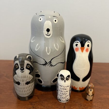 Forest Animals Nesting Doll 5″, 5 pc., A70