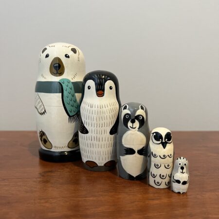 Polar Animals Nesting Doll 5″, 5 pc., A74
