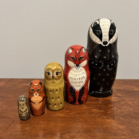 Forest Animals Nesting Doll 6", 5 pc., A133