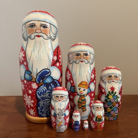 Santa Claus Nesting Doll 10", 7 pc., A106