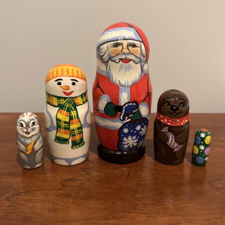 Santa Claus Nesting Doll 6", 5 pc., A232